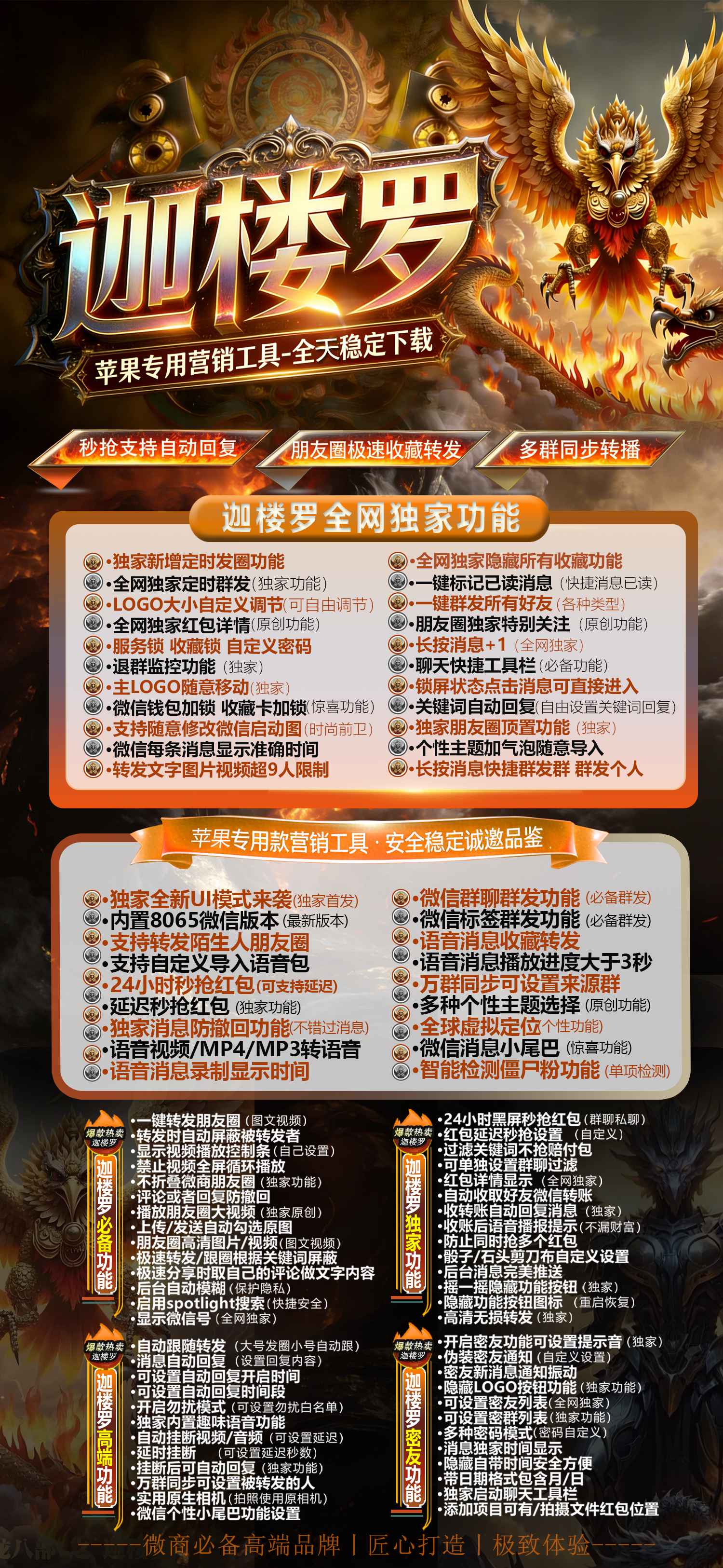 苹果TF•迦楼罗【夜游神8065】微信多开分身激活码  